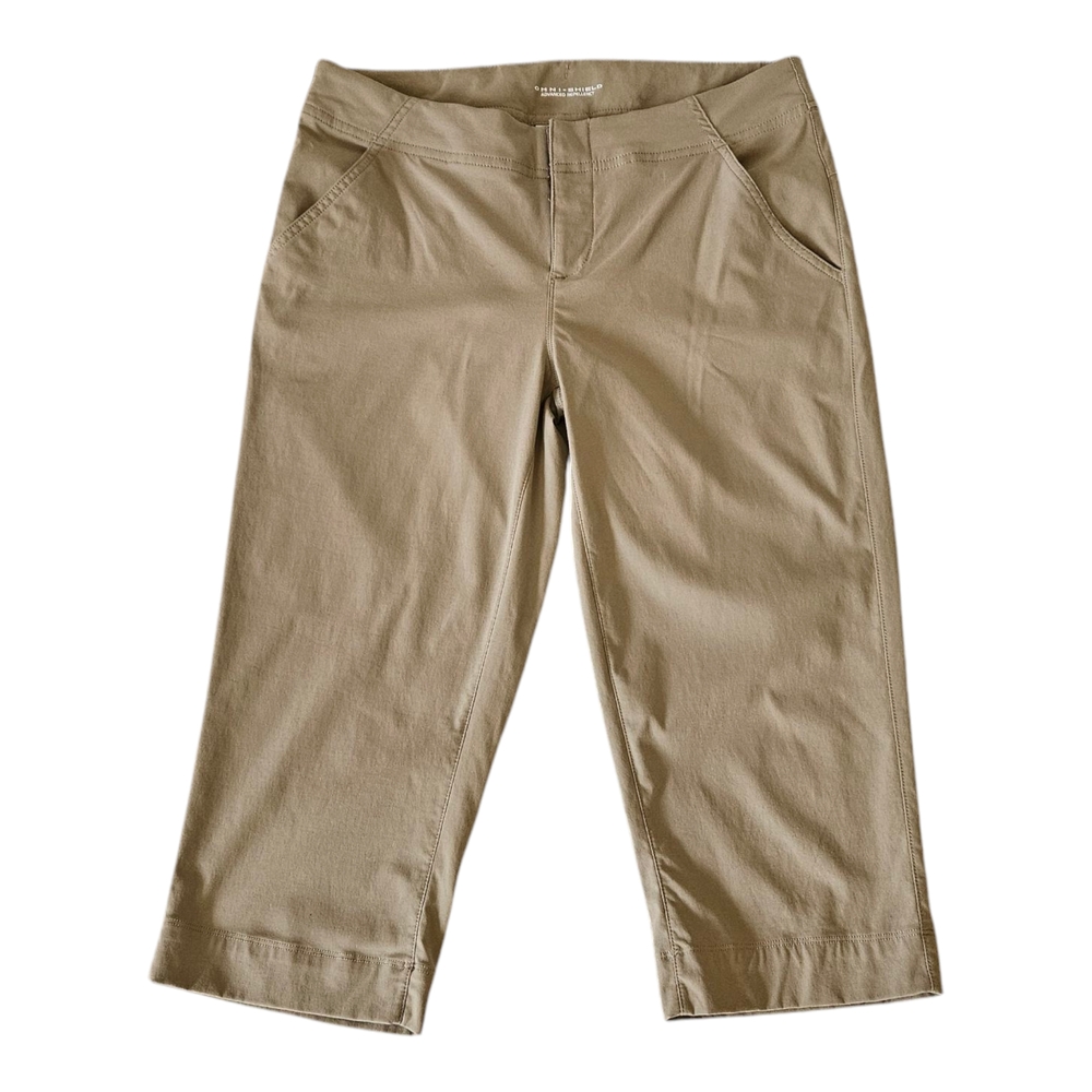 Columbia Women's Crop Pants Omni-Shield Size 6 Tan Athleisure Hiking Lightweight